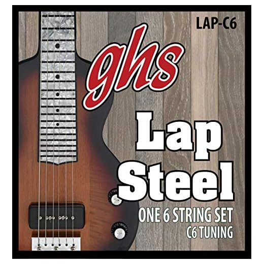 GHS Strings LAP-C6 SET Lap Steel Electric Guitar Strings, Custom Light, 15-36