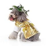 Roman Toga Dog Costume Cute Halloween Dog Costume Fashion Cosplay Dress for Puppy Small Medium Large...