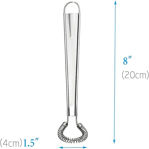 Miniatura 7 de Best Utensils - Mini batidor de huevos de acero inoxidable, espumador de leche de mano, espumador, mezclador de café cremoso, mezclador de salsa de