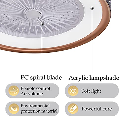 Ventilateur de plafond avec lampe LED 50cm et télécommande pour salon - 8