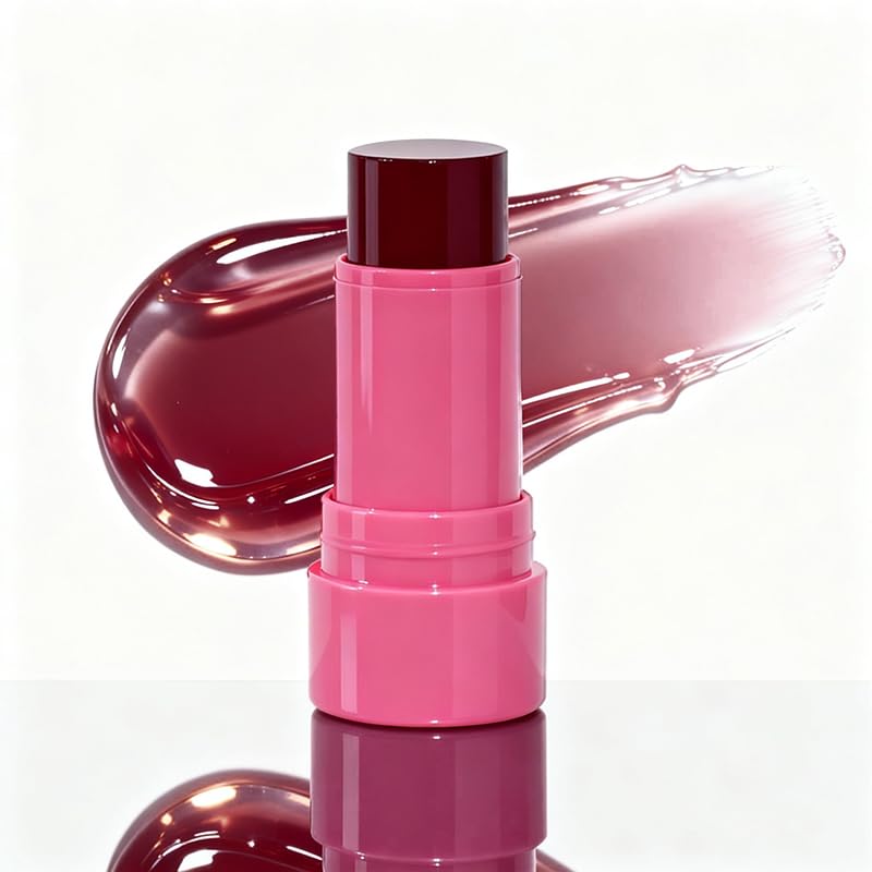 4-piece Jelly Blush Stick, Dual-Use for Lips and Cheeks, Brightening and Color-Enhancing, Easy Contouring for Even Skin Tone