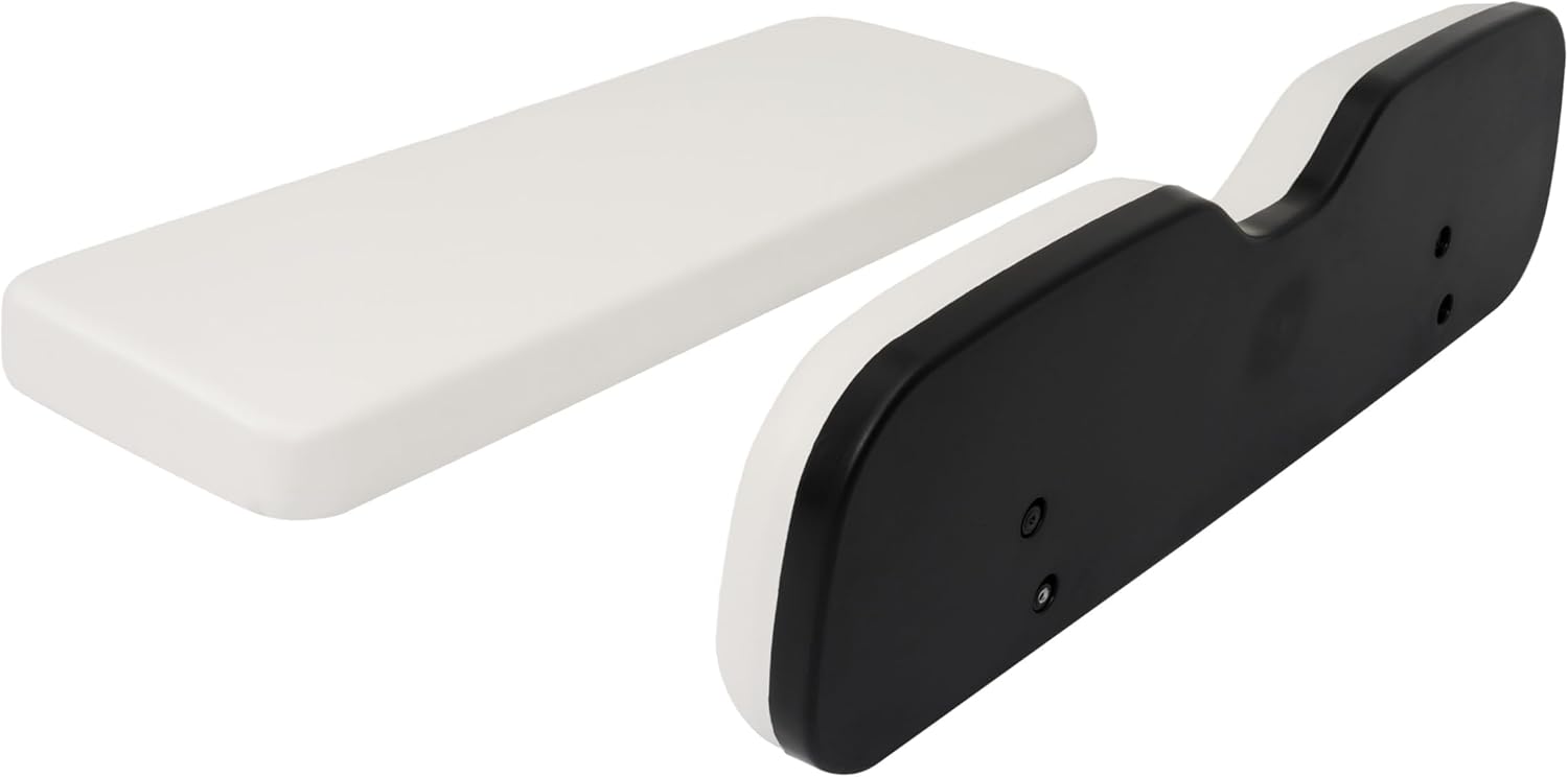 Golf Cart Seat Bottom & Seat Backrest Compatible with Yamaha/EZGO TXT & RXV/Club Car DS & Precedent and Other 2+2 Passengers Golf Cart with Rear Flip Seat