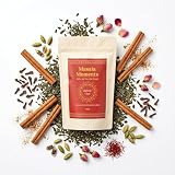MASALA MOMENTS Kahwa Chai (100 g) – Kashmir Grüntee mit Safran & Rosenknospen | Leicht & aromatisch | Ohne künstliche Aromen | Traditioneller Gewürztee | Bis zu 35 Tassen