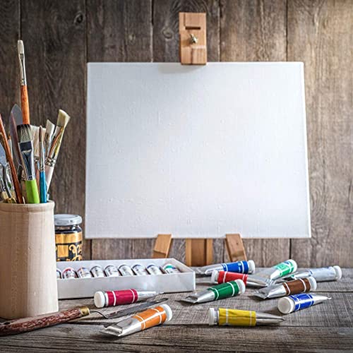 Pre Stretched Cotton Canvas, 16X20 Inch | 5 Pack Of Triple Primed Blank White Artists Canvases | Art Supplies For Painting, Acrylics, And Oil Paint | Value Set #TOP1