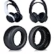 PS5 Ersatz-Ohrpolster für Sony Playstation 5 Pulse 3D PS5 kabellose Kopfhörer, Headset-Ohrpolster, Reparaturteile (graues Flanell)