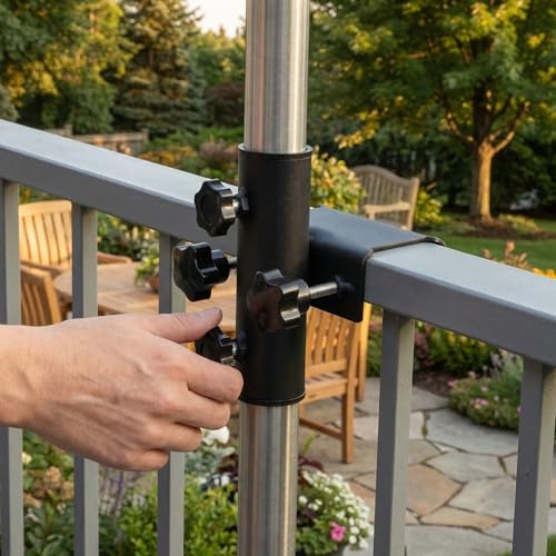 Support de parasol pour balcon idéal pour ombrager votre extérieur