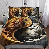 [3D-gedrucktes Bettwäsche-Set]: versteckter Reißverschluss, gute Nähte, umweltfreundlicher 3D-Druck, gute Haptik. Luxuriöses Aussehen, leicht zu reinigen