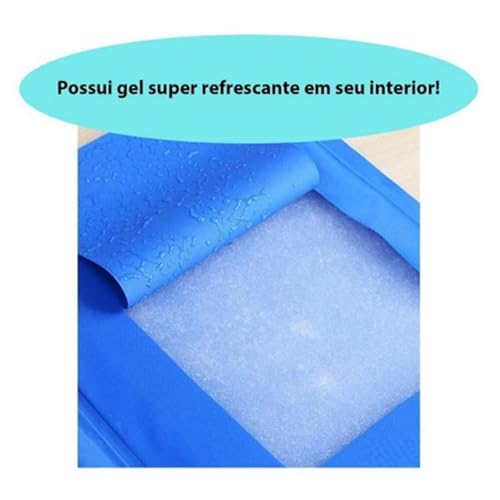Tapete Gelado Refrescante Para Pet Cachorro e Gato - Grande 65x50cm