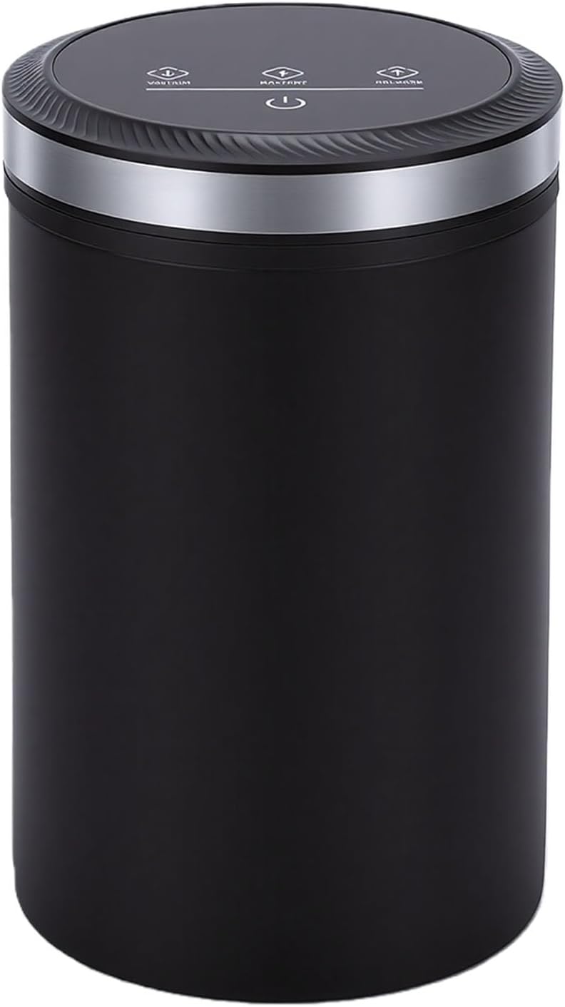 Vacuum Coffee Canister, Digital Display Electric Vacuum Canister & Storage Container, Stainless Steel Airtight Food Storage Container for Home Kitchen Ground Food Tea