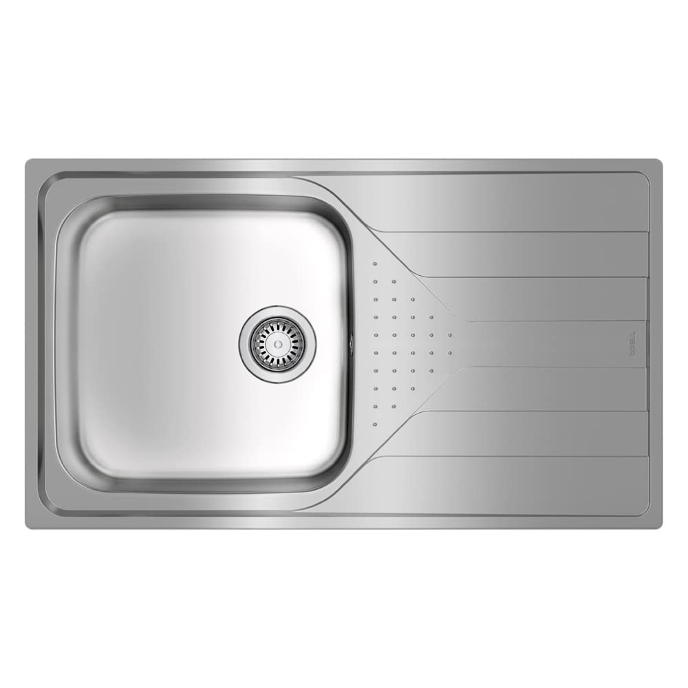 Teka Steel | Universe Built-In Sink | 1 Bowl | Right Drainer | Stainless | 50 X 86 X 19.5 Cm