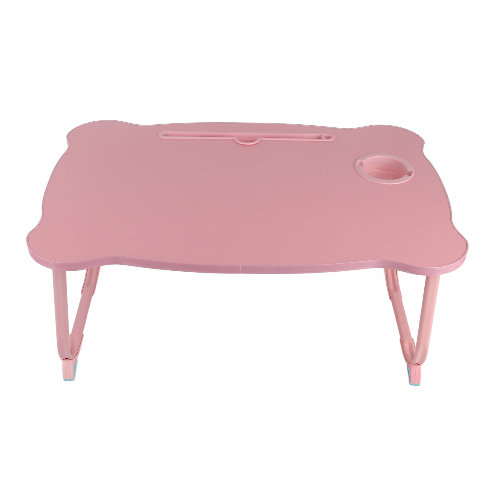 Plateau de lit pliable portable avec porte-gobelet pour ordinateurs portables et ordinateurs portables – Plateau de petit déjeuner et de travail idéal pour la maison et les étudiants (60 x 40 x 28 cm)