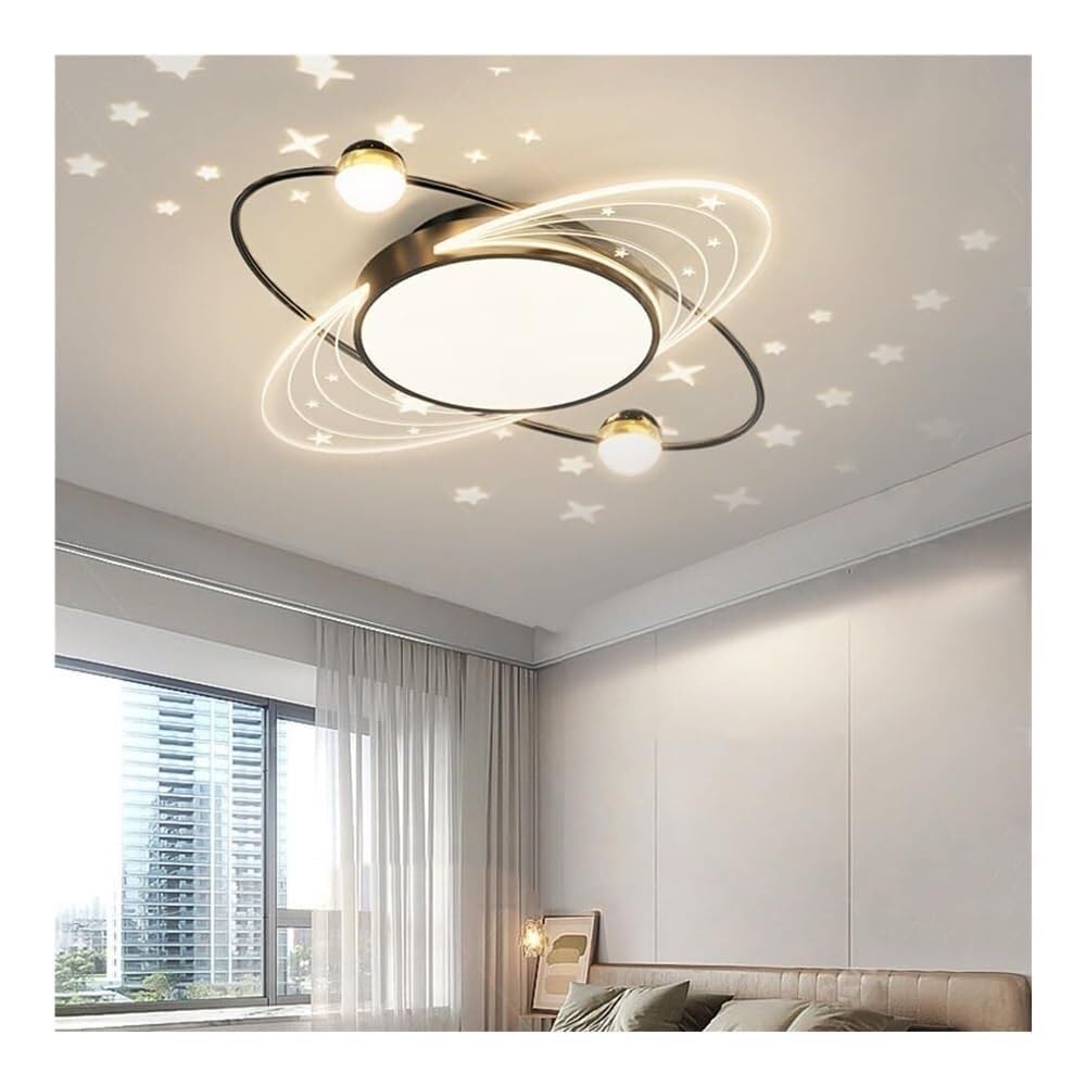 Plafonnier LED dimmable au design architectural nordique noir mat