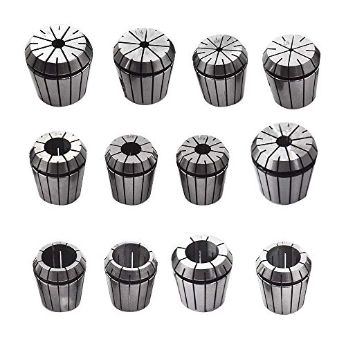 12Pcs ER40 Collets Common Size 1/8 3/16 1/4 5/16 3/8 1/2 5/8 3/4 1 1-1/16 1-1/8