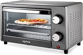 Lifelong OTG 10 Litre for Kitchen with Baking Tray - 800W Electric Oven Toaster Griller Machine Electric Timer Control for Baking- Pizza, Cake, Grill Chicken or Toast Bread (LLOTG10) Grey