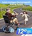 2026 New Upgrader Electric Wheelchairs for Adults, Foldable Lightweight Motorized Wheelchair with 350 LBS Weight Capacity 18+ Miles Long Travel Range 500w Power Wheelchairs for Seniors