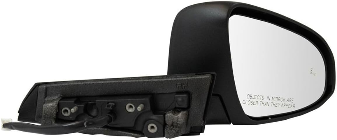 Mirror Power Folding Blind Spot Turn Signal Paint to Match 3-Mounting Hole Quantity Black Textured Powered Clear Curved Electric for Toyota for C-HR Base/XLE 2018-2019