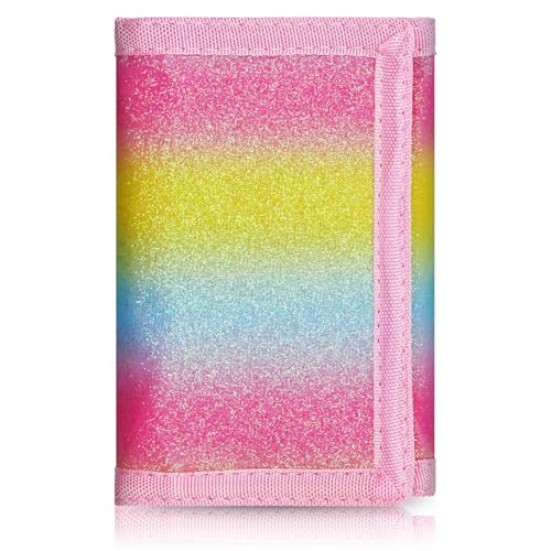 Image of AI-DEE RFID Trifold Canvas Outdoor Sports Wallet for Kids - Front Pocket Wallet with Magic Sticker