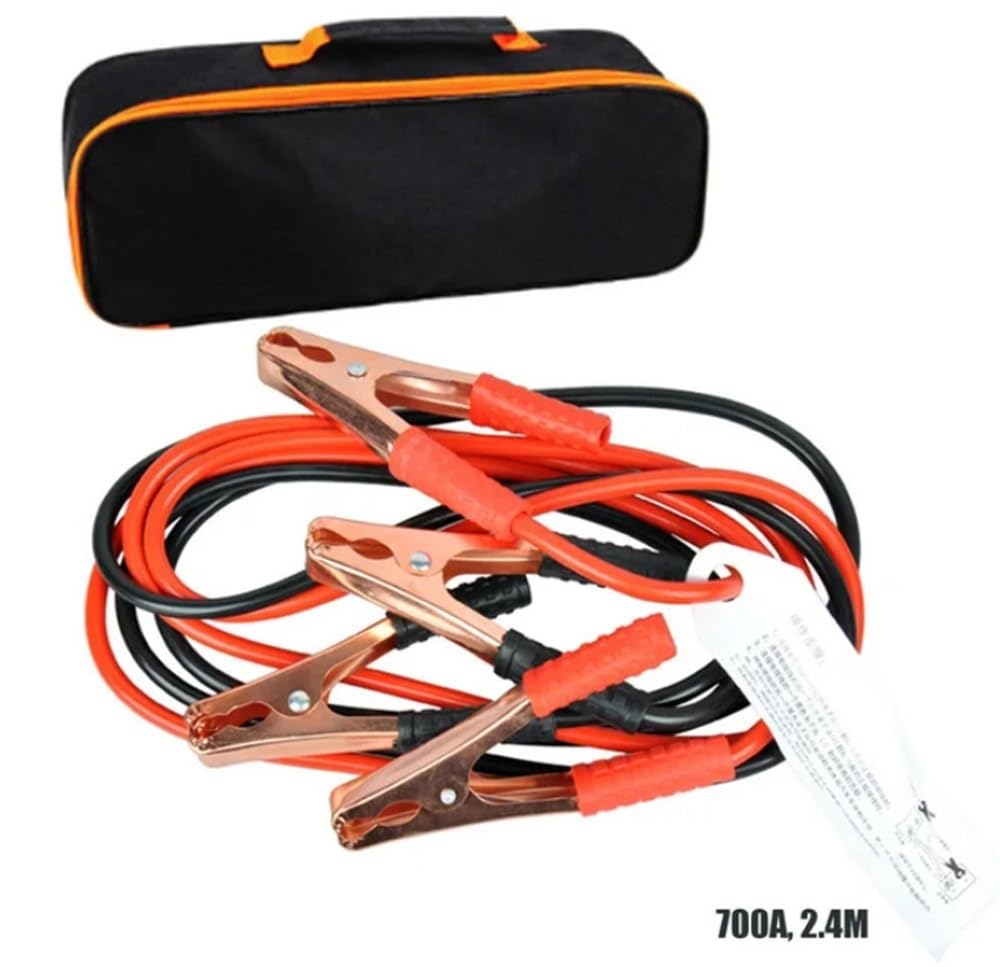 Cavi di avviamento for batteria auto ad alta resistenza, 4 m, 2500 A, cavi di avviamento, cavi di avviamento adatti for auto, furgoni, camion, linea di avviamento, cavo in rame(2000A with bag)
