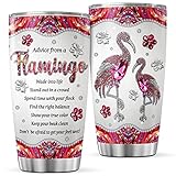 CUBICER Advice From A Flamingo Tumblers Coffee Stainless Steel Tumbler 20 Oz Cup Mug Funny Wine...