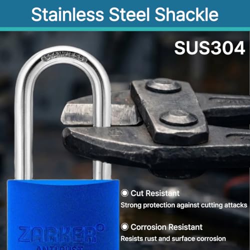 Image of A40 Keyed Padlock - Aluminum Body, Stainless Steel Shackle(SUS 304), Blue, 1-Pack
