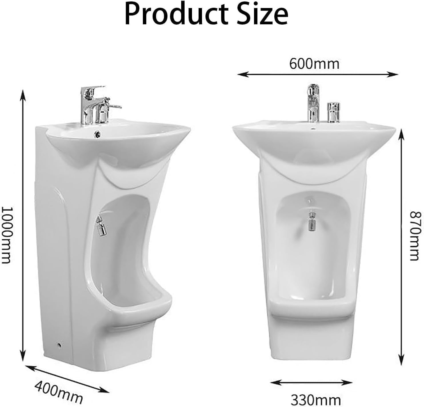 Lavabo d'ablution, évier vertical 2 en 1 en céramique for lavage des mains