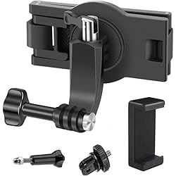 Soporte Para Celular Tipo Gopro Soporte de Mochila para Cámara de Acción, Soporte para Correa de Hombro de Mochila, Giratorio 360° con Soporte para Celular y Tornillo 1/4´´, Compatible con GoPro Hero Insta360 dji Osmo