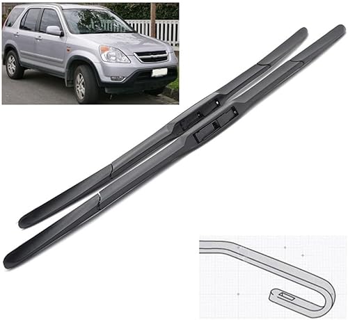Escobillas híbridas para limpiaparabrisas delantero, compatibles con Honda CR-V CRV MK2 2002-2006, limpiaparabrisas para ventana, automóvil,