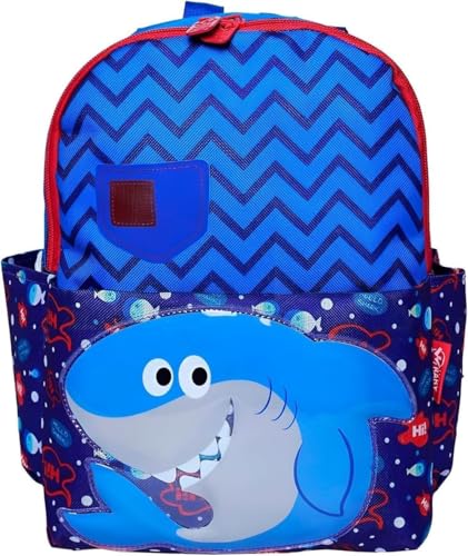 Mochila Escolar e de Passeio Infanto-Juvenil – Tubarão Divertido, Leve e Compacta, Perfeita para Levar Material, Brinquedos e Lanches