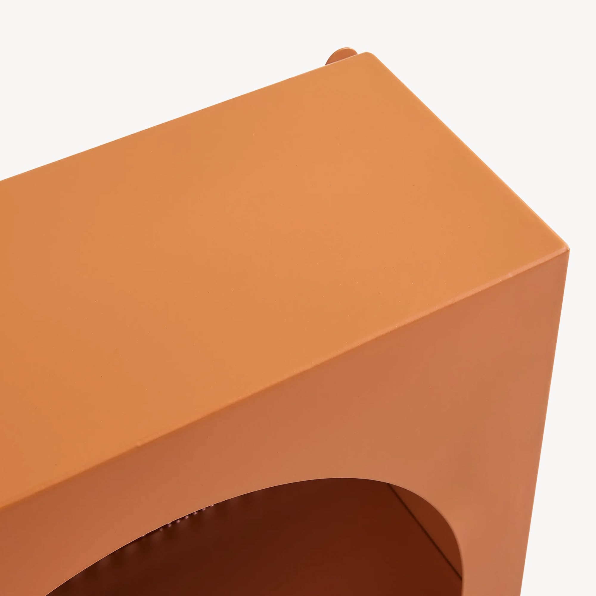 [en.casa] Estantería de Pared Jäller con 2 Compartimentos Abiertos Diseño Arqueado Estante Mural para Salón Dormitorio Entrada Metal 40 x 30 x 13 cm - Naranja