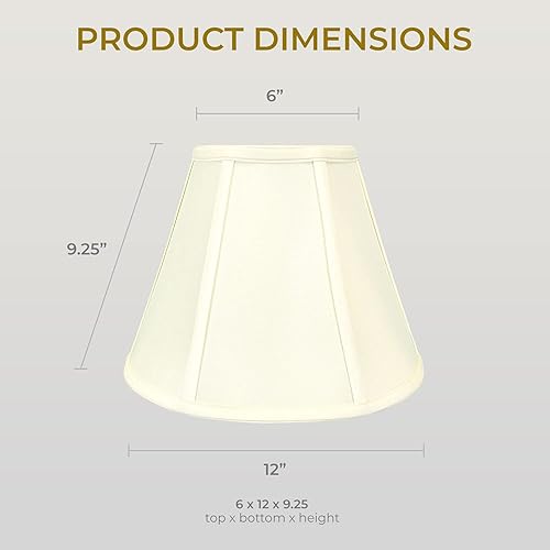 Miniatura 2 de Royal Designs, Inc. BS-707U-12EG Deep Empire Basic - Pantalla para lámpara con conector roscado UNO, 6 x 12 x 9.25, cáscara de huevo