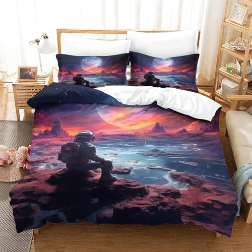 Ensemble de literie imprimé Cosmos IOFEER en microfibre de qualité - 3