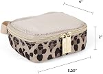 Itzy Ritzy Packing Cubes For Travel – Set of 3 Packing Cubes or Travel Organizers; Each Travel Cube Features a Mesh Top, Double Zippers and a Fabric Handle (Leopard)