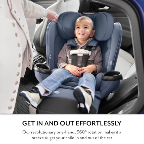Evenflo Revolve360 Extend All-in-One Rotating Car Seat | with Green & Gentle Fabric, SensorSafe, Rear-Facing, Forward-Facing, Highback Booster Mode, Infant to 12 Years (Agate) - image 6