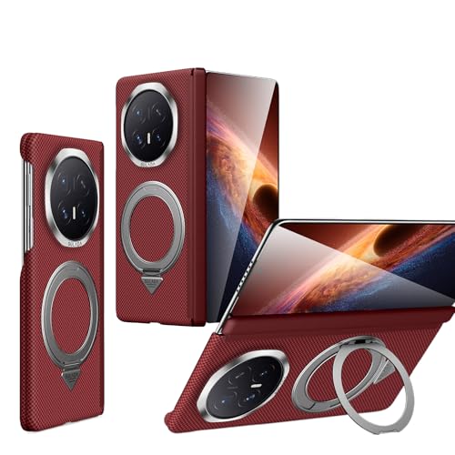 Coque Honor Magic V6 de protection intégrale premium rouge avec béquille rotative intégrée