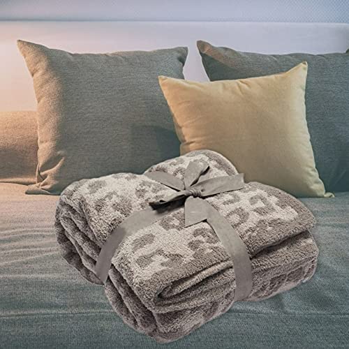 Baoblaze Cobertor Leopard Throw Capa de Sofá Estampa Cobertor de Pelúcia Leve Confortável Super Maci