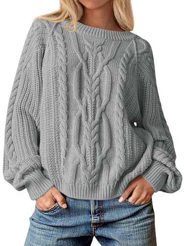 Image of Cicy Bell Womens Oversized Cable Knit Sweaters Fall Chunky Pullover