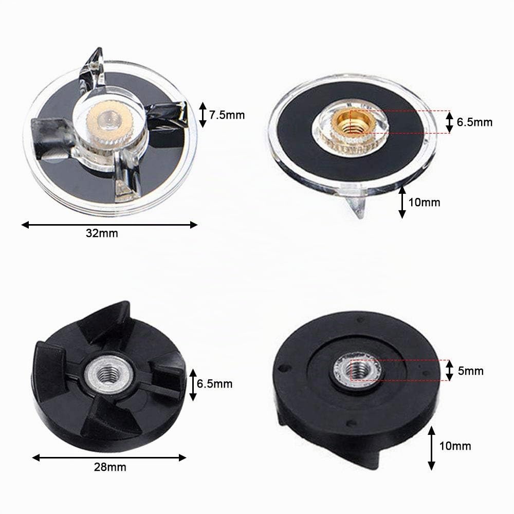 MKVAXR Basisgetriebe, for Magic Bullet, Mixer 250 W MB1001 mit Klingengetriebe-Ersatzteil, for Magic Bullet, MB1001 250 W (8 STK.) Mixer-Klingenbaugruppe