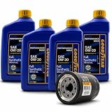 Goodyear 0W-20 Full Synthetic Oil Change Bundle with Wix 57356 Filter for Honda Acura 1.5L Turbo