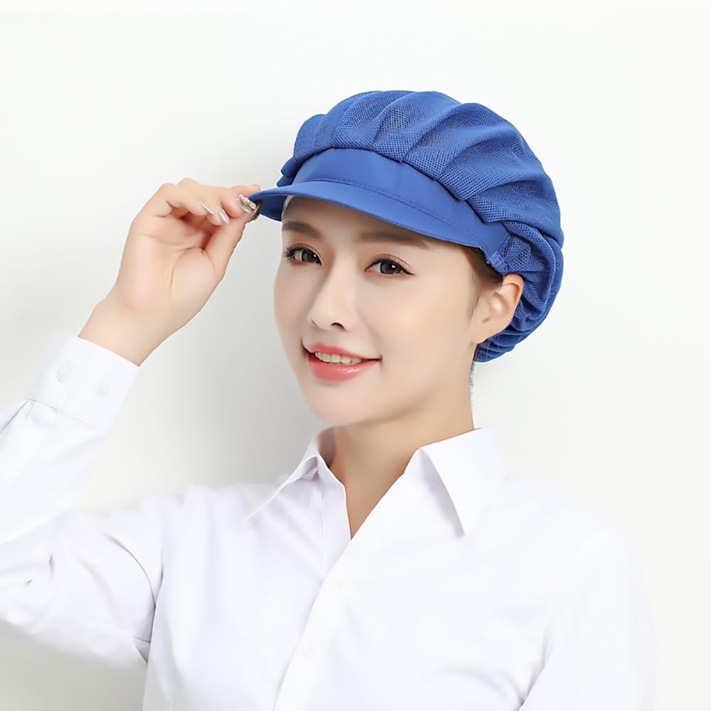 Lot De 2 Chapeaux De Serveur POFET En Maille/coton - Réglable, Respirant Pour Cuisine, Restaurant Et Atelier - Noir Unisexe