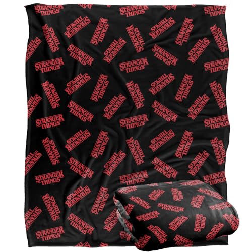 Plaid Stranger Things Logo plaid canapé jeté de lit doux 152 x 127 cm