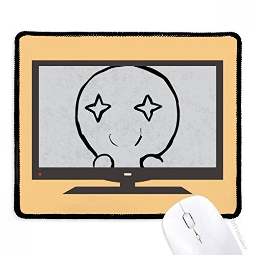 Tapis de souris Happy Eyes Shining en caoutchouc pour apporter de la joie au bureau