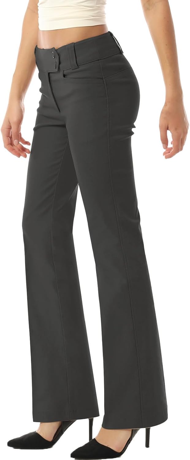 Design by Olivia Women's Ultra Stretch Bootcut Business Casual Dress Pants