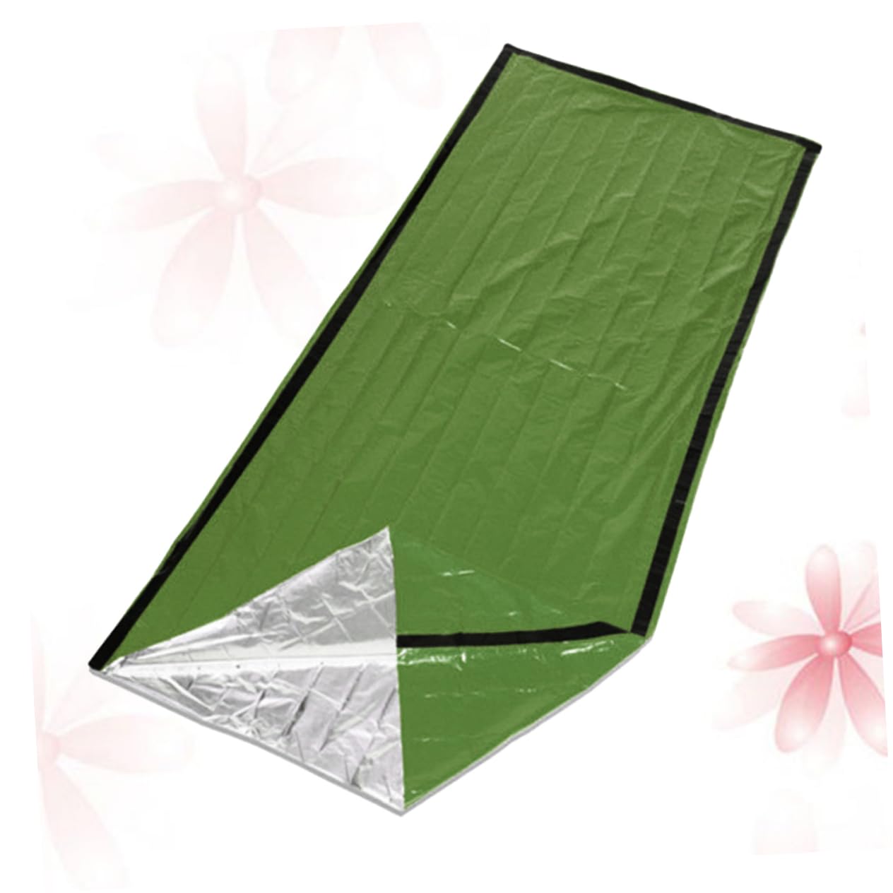 JOINPAYA Outdoor Survival Pe Thermal Emergency Blanket for Cold Weather Camping Lightweight Compact Design for Hiking Travel and Emergency Situations Green