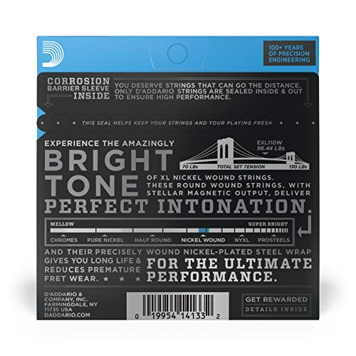 image for D'Addario Guitar Strings - XL Nickel Electric Guitar Strings - EXL110W