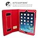 Snugg iPad mini 1 and Mini 2 Case, Executive Red Leather Smart Case Cover Apple iPad mini 1 and Mini 2 Protective Flip Stand Cover with Auto Wake/Sleep