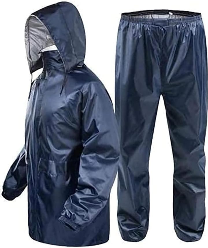 GenericSIDDHARTHA, Dual Tone Monsoon Perfect men Rain Coat (Blue), Absolute Comfortable and Made with 100% Water Proof Material. (L Size)