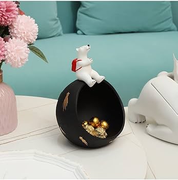 クマ アニマルトレー メガネトレー アクセサリトレイ 手編み トレイ