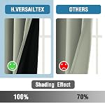 H.VERSAILTEX 100% Blackout Curtains for Bedroom Thermal Insulated Blackout Curtains 84 inch Length Heat and Full Light Blocking Curtains for Living Room with Black Liner 2 Panels Set, Light Sage