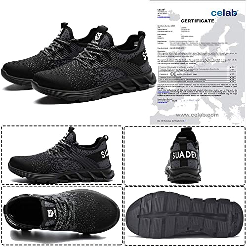 SUADEX Veiligheidsschoenen Heren Dames Werkschoenen mit Staal neus Lichte Werkveiligheidsschoenen - Image 7