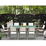 Grosseto Gartenmöbelset Weiß für 8 Personen